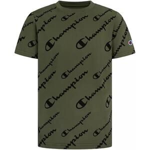 Champion Heritage All Over Graphic T-Shirt - Cargo Olive / Black Child Size 4